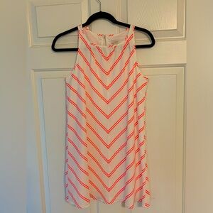 J.Crew Factory Pink Striped Linen A-line Dress Size 00